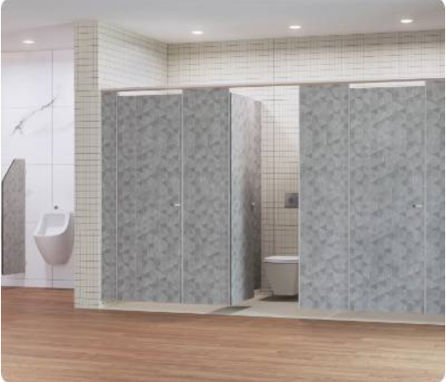 Public toilet partitions from Greenlam Sturdo