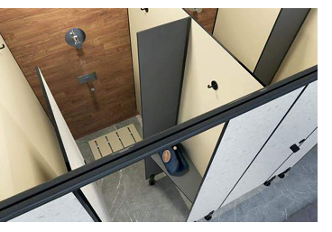 Designer shower cubicles and bathroom shower cubicle partitions in commercial spaces in India